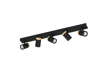 LED-spotlight Eglo Cartagena Svart/Tre 5 Lamper - 5 Lamper - Belysning - Lyspærer & lyskilder - Spotlights & downlights
