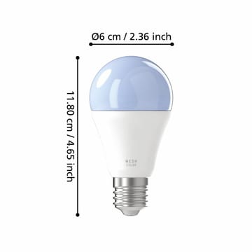 Lyskilde 2xLM-ZIG-RGB/CCT E27 A60 9W Opal - 6 cm - Belysning - Lyspærer & lyskilder - LED-belysning - LED-pære