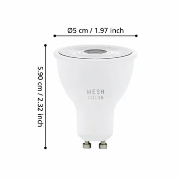 Lyskilde 3xLM-ZIG-RGB/CCT GU10 4,5W+1XFB - 5 cm - Belysning - Lyspærer & lyskilder - LED-belysning - LED-pære