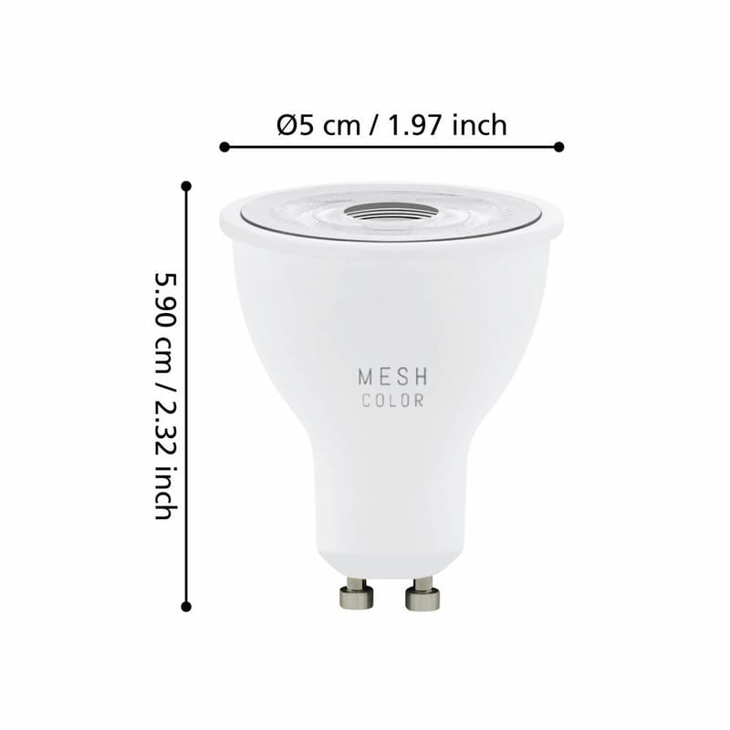 Lyskilde 3xLM-ZIG-RGB/CCT GU10 4,5W+1XFB - 5 cm - Belysning - Lyspærer & lyskilder - LED-belysning
