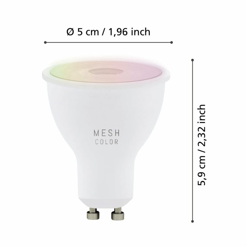 Lyskilde 3xLM-ZIG-RGB/CCT GU10 4,5W - 5 cm - Belysning - Lyspærer & lyskilder - LED-belysning