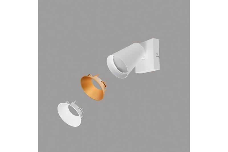 Spot TRIO Sharp 1-del, Matt hvit/gull - 1-del, Matt hvit/gull - Belysning - Lyspærer & lyskilder - Spotlights & downlights