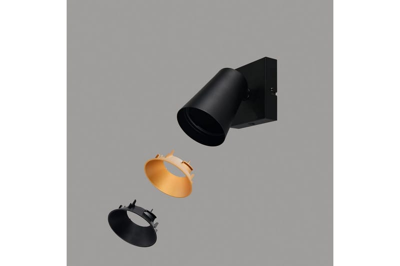 Spot TRIO Sharp 1-del, Matt svart/gull - 1-del, Matt svart/gull - Belysning - Lyspærer & lyskilder - Spotlights & downlights