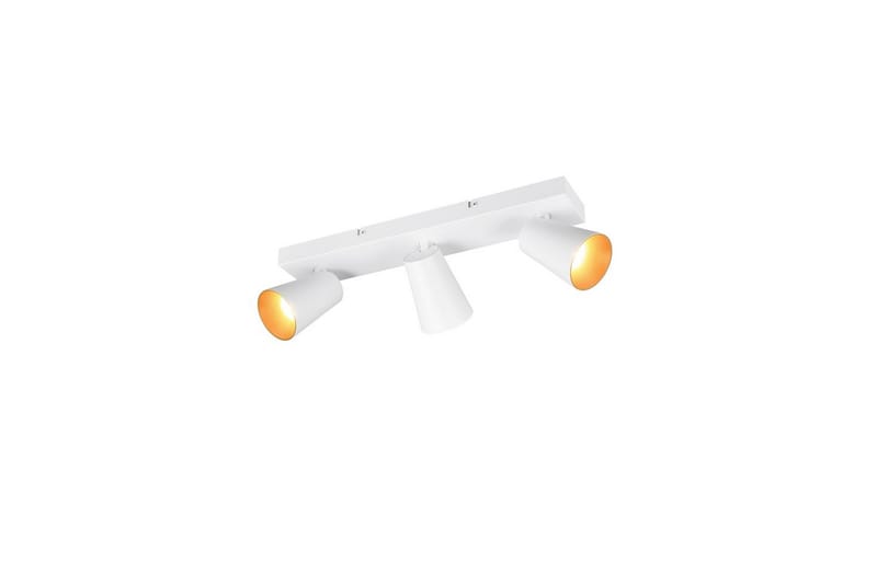 Spot TRIO Sharp 3-delt, Matt hvit/gull, 3-delt, Matt hvit/gull