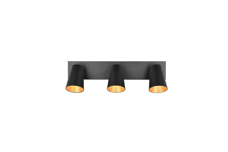 Spot TRIO Sharp 3-delt, Matt svart/gull - 3-delt, Matt svart/gull - Belysning - Lyspærer & lyskilder - Spotlights & downlights
