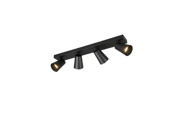 Spot TRIO Sharp 4-del, Matt svart/gull - 4-del, Matt svart/gull - Belysning - Lyspærer & lyskilder - Spotlights & downlights