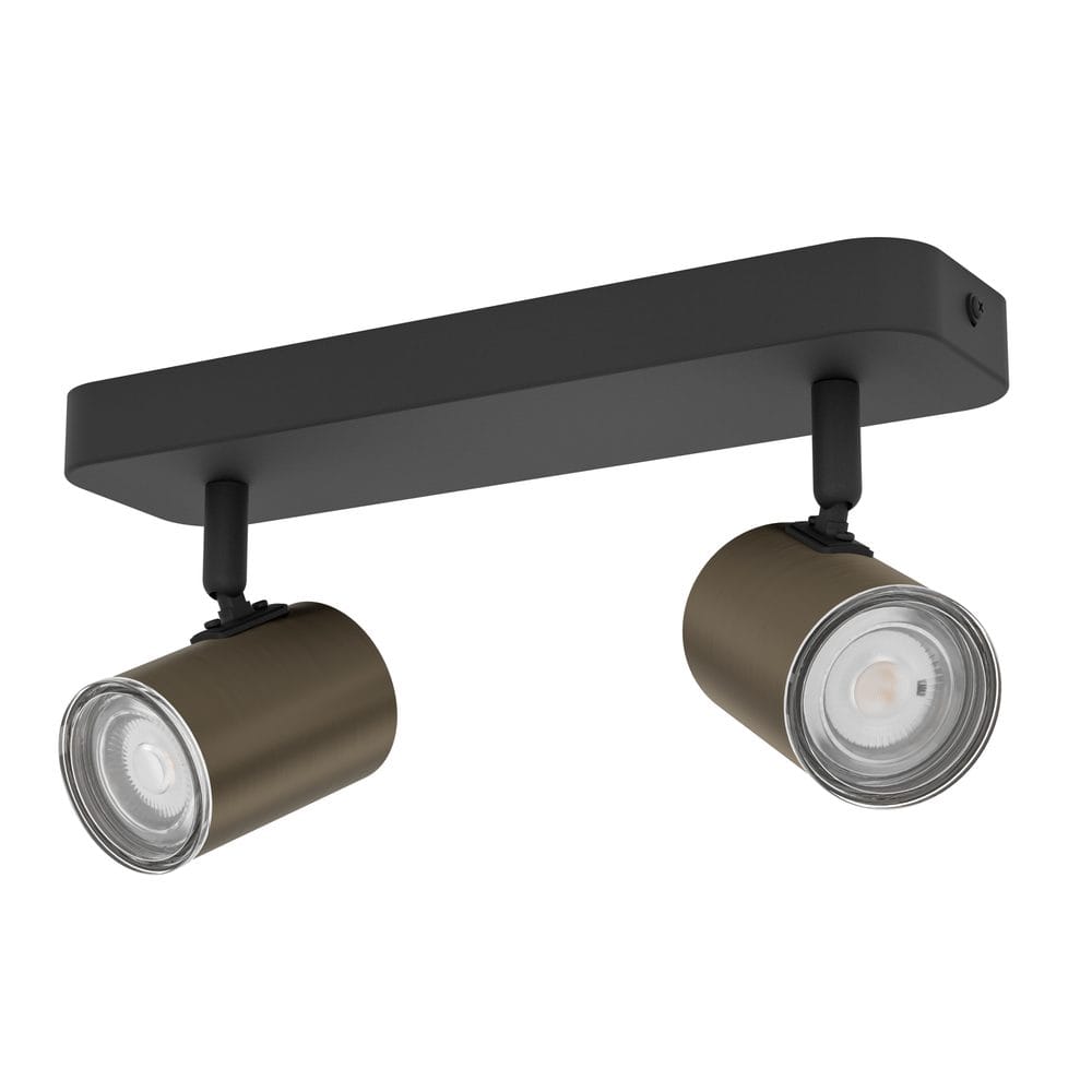 Spotlight Consuma med 2 Lamper - Svart/Brunert