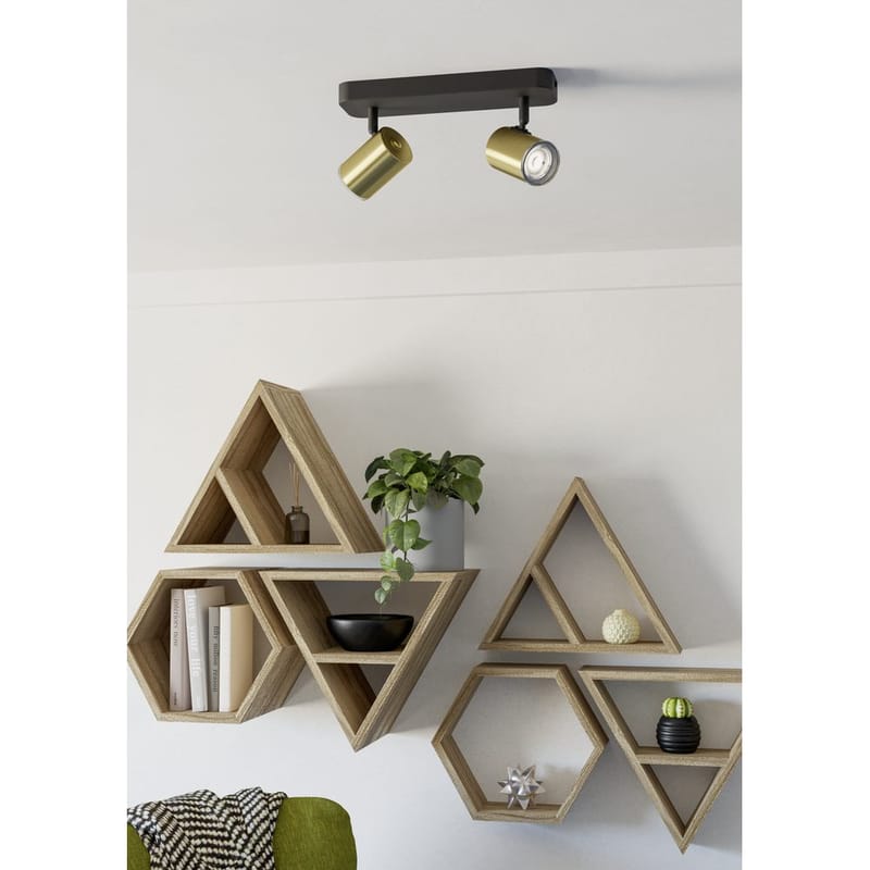 Spotlight Consuma med 2 Lamper - Svart/Messing - Belysning - Lyspærer & lyskilder - Spotlights & downlights