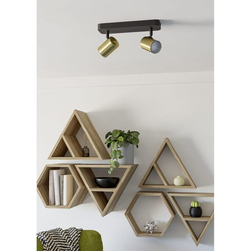 Spotlight Consuma med 2 Lamper - Svart/Messing - Belysning - Lyspærer & lyskilder - Spotlights & downlights