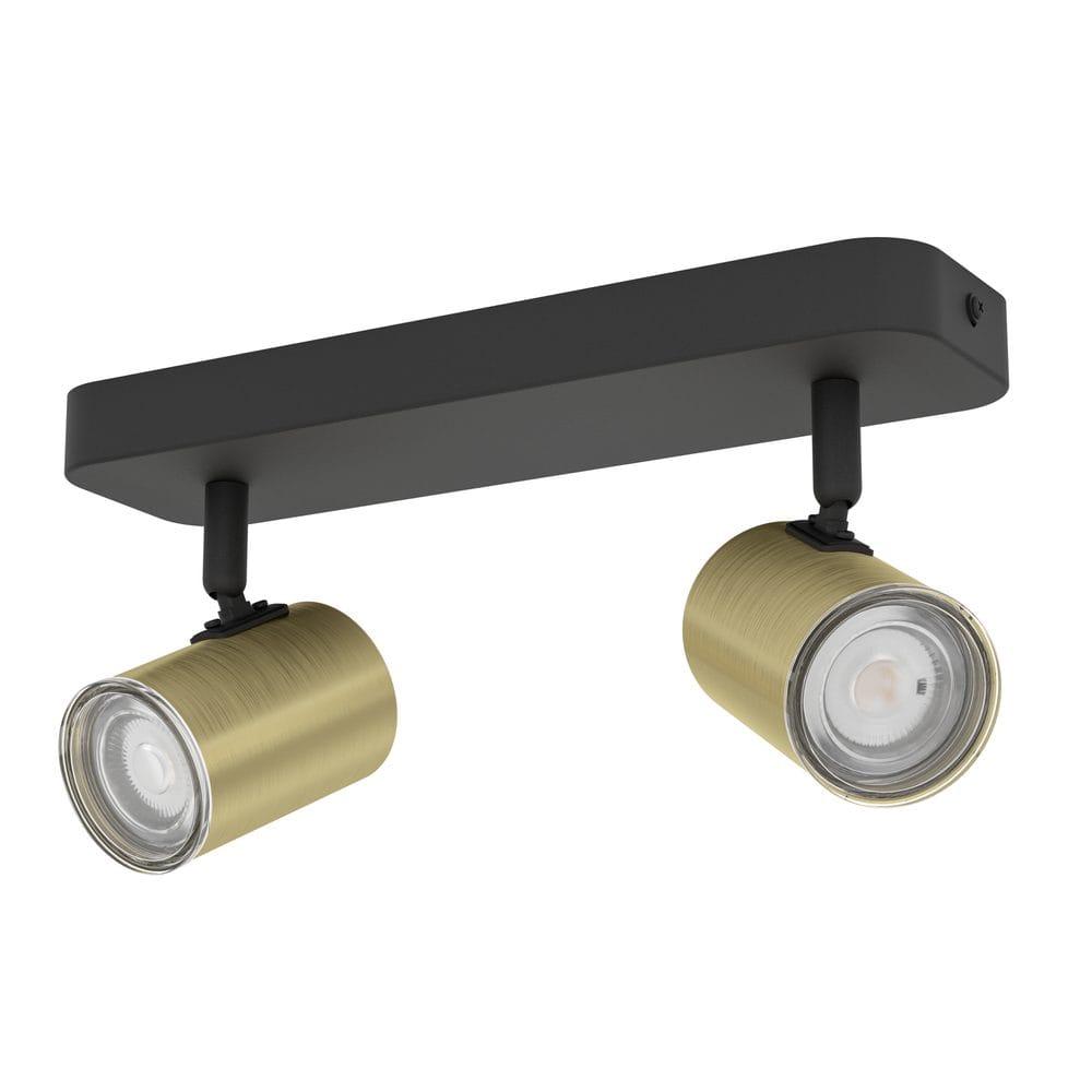 Spotlight Consuma med 2 Lamper - Svart/Messing
