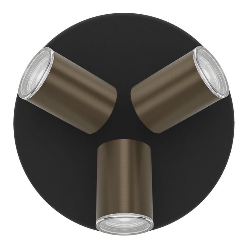 Spotlight Consuma Rund med 3 Lamper - Svart/Brunert - Belysning - Lyspærer & lyskilder - Spotlights & downlights
