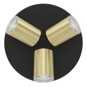 Spotlight Consuma Rund med 3 Lamper - Svart/Messing - Belysning - Lyspærer & lyskilder - Spotlights & downlights