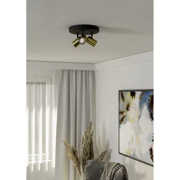 Spotlight Consuma Rund med 3 Lamper - Svart/Messing - Belysning - Lyspærer & lyskilder - Spotlights & downlights