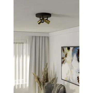 Spotlight Consuma Rund med 3 Lamper - Svart/Messing - Belysning - Lyspærer & lyskilder - Spotlights & downlights