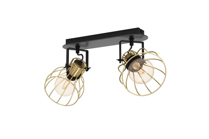 Spotlight Eglo Sambatello med 2 lamper, Svart/Gull