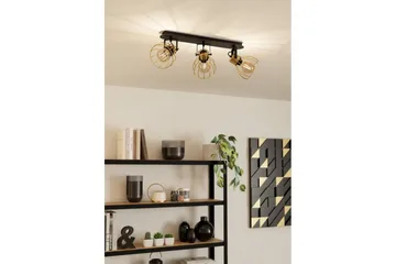 Spotlight Eglo Sambatello med 3 lamper - Svart/Messing - Belysning - Lyspærer & lyskilder - Spotlights & downlights