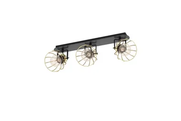 Spotlight Eglo Sambatello med 3 lamper - Svart/Messing - Belysning - Lyspærer & lyskilder - Spotlights & downlights