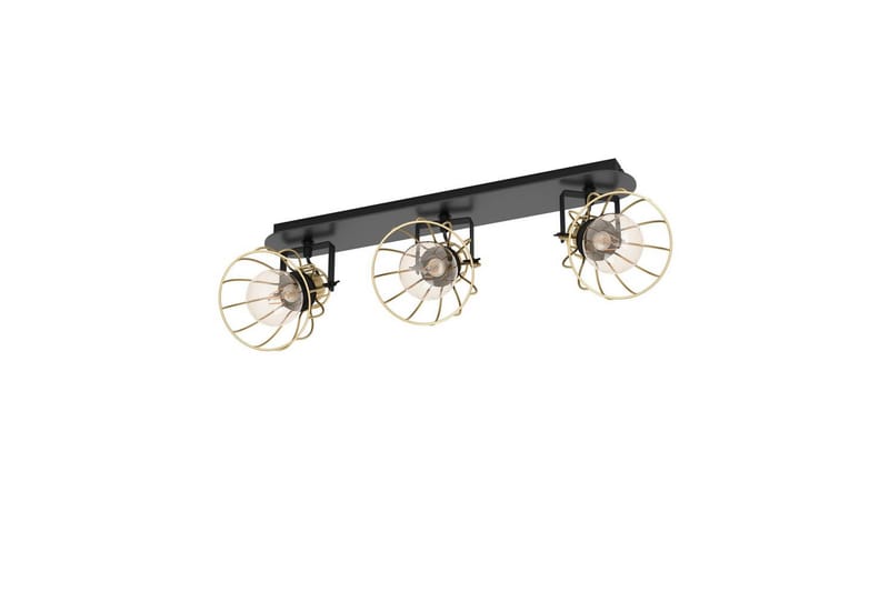 Spotlight Eglo Sambatello med 3 lamper - Svart/Messing - Belysning - Lyspærer & lyskilder - Spotlights & downlights