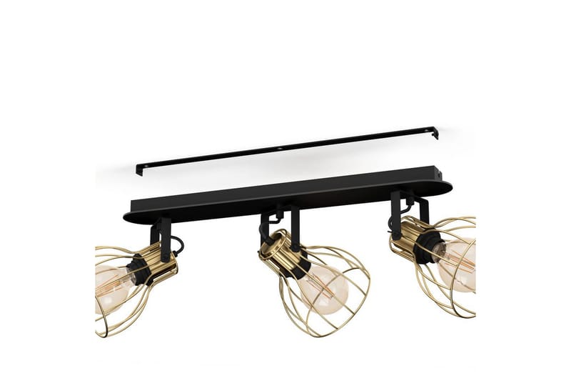 Spotlight Eglo Sambatello med 3 lamper - Svart/Messing - Belysning - Lyspærer & lyskilder - Spotlights & downlights