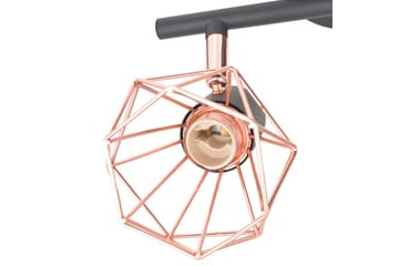 Taklampe med 2 spotlys E14 svart og kobber - Svart/Kobber - Belysning - Lyspærer & lyskilder - Spotlights & downlights - Spotlight skinne