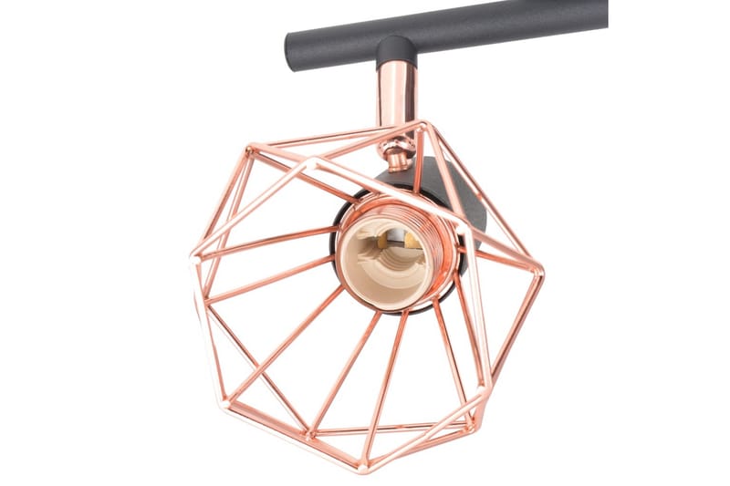 Taklampe med 4 spotlys E14 svart og kobber - Svart/Kobber - Belysning - Lyspærer & lyskilder - Spotlights & downlights - Spotlight skinne