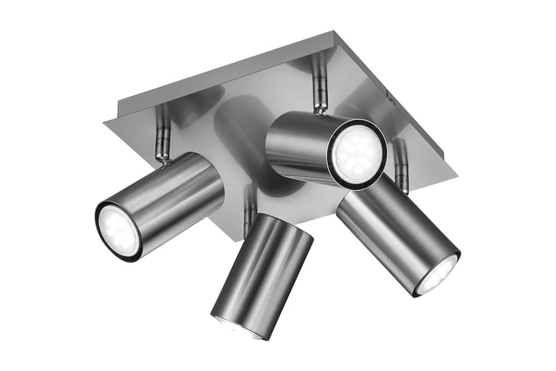 Marley spot firkantet 4xGU10 nikkel - Belysning - Lyspærer & lyskilder - Spotlights & downlights - Takspotlight