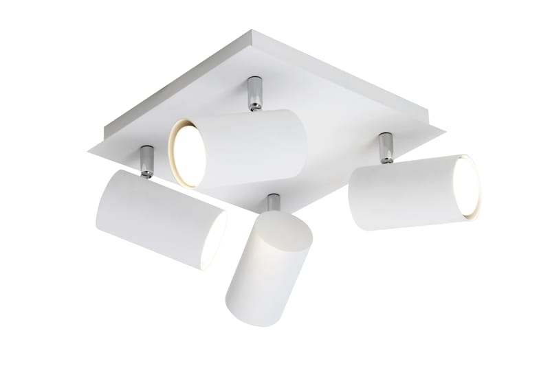 Marley spotlight firkantet 4xGU10 hvit - Hvit - Belysning - Lyspærer & lyskilder - Spotlights & downlights - Takspotlight