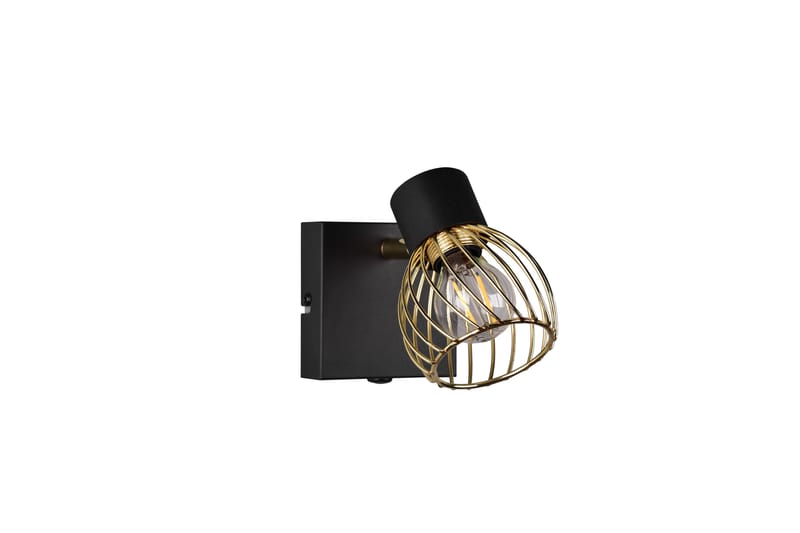 Trio Lighting Ardon spotlight 1L E14 matt svart/polert messing - Belysning - Lyspærer & lyskilder - Spotlights & downlights
