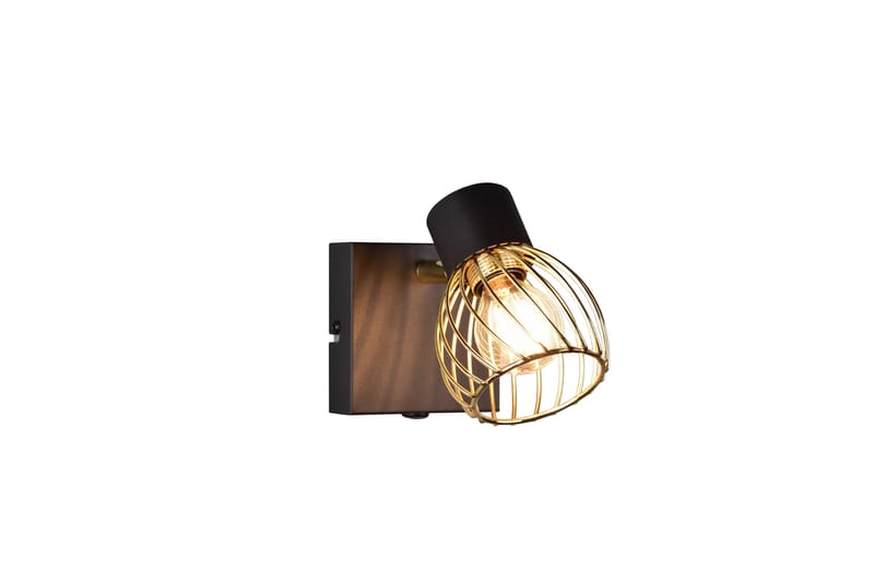 Trio Lighting Ardon spotlight 1L E14 matt svart/polert messing - Belysning - Lyspærer & lyskilder - Spotlights & downlights