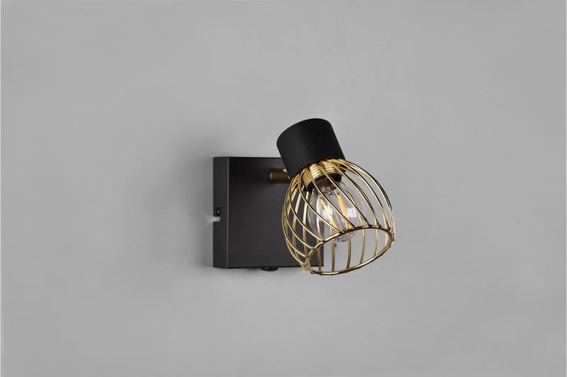 Trio Lighting Ardon spotlight 1L E14 matt svart/polert messing - Belysning - Lyspærer & lyskilder - Spotlights & downlights