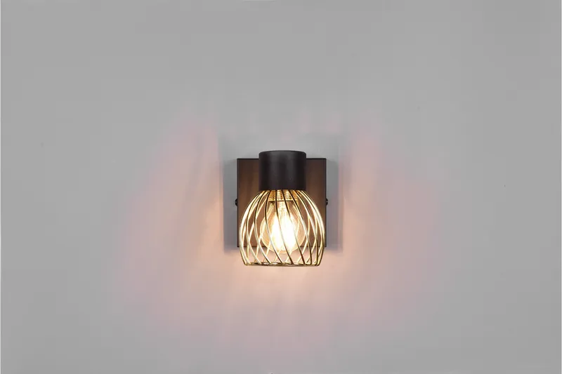 Trio Lighting Ardon spotlight 1L E14 matt svart/polert messing - Belysning - Lyspærer & lyskilder - Spotlights & downlights