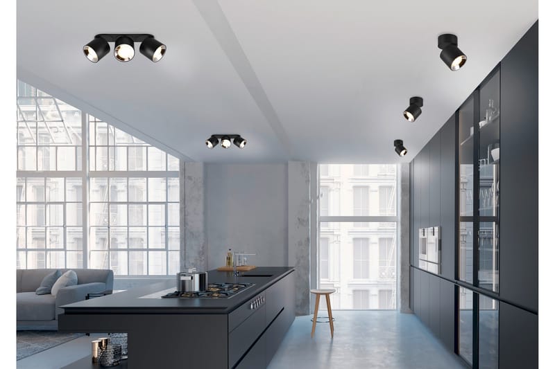 Trio Lighting Guayana Spotlys 1L GU10 matt svart - Belysning - Lyspærer & lyskilder - Spotlights & downlights