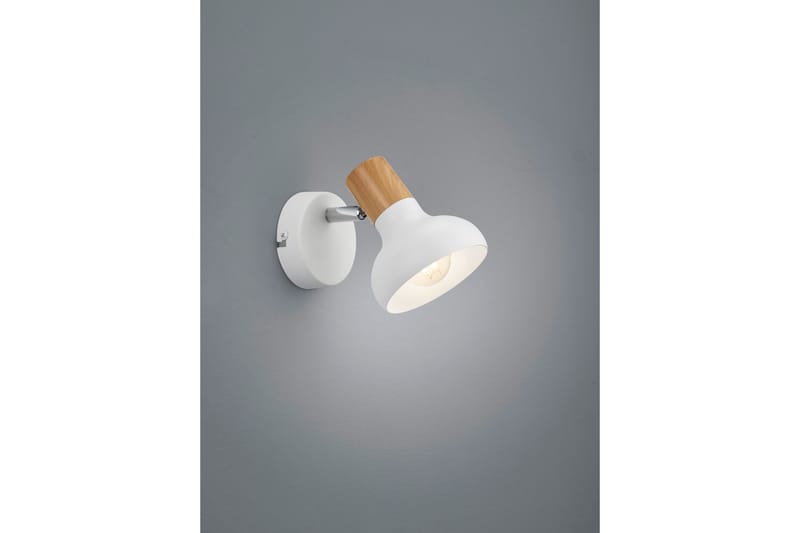 Trio Lighting Latika spotlight 1L E14 matt hvit/tre - Belysning - Lyspærer & lyskilder - Spotlights & downlights