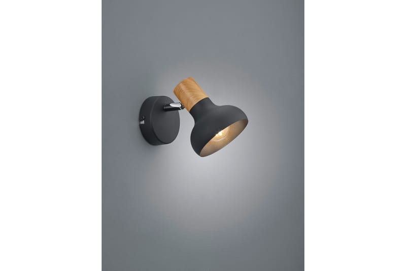 Trio Lighting Latika Spotlight 1L E14 matt svart/tre - Belysning - Lyspærer & lyskilder - Spotlights & downlights
