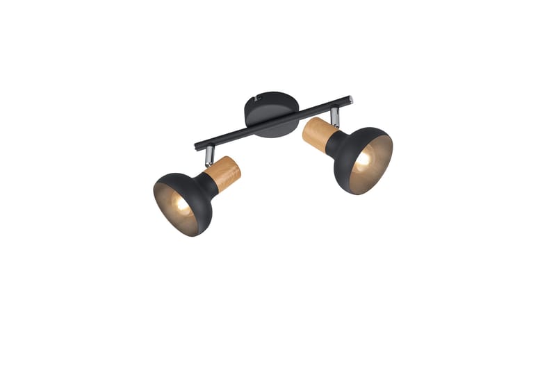 Trio Lighting Latika Spotlight 2L E14 Matt Svart/Tre - Belysning - Lyspærer & lyskilder - Spotlights & downlights