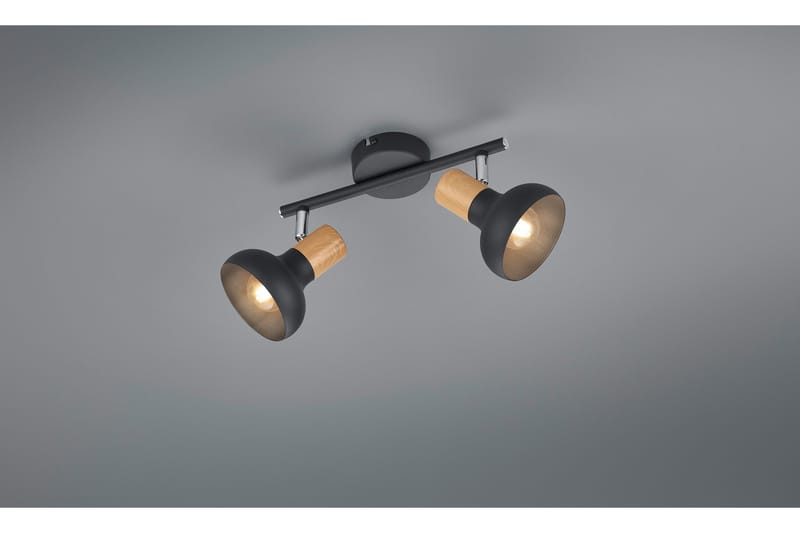 Trio Lighting Latika Spotlight 2L E14 Matt Svart/Tre - Belysning - Lyspærer & lyskilder - Spotlights & downlights