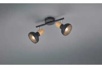 Trio Lighting Latika Spotlight 2L E14 Matt Svart/Tre - Belysning - Lyspærer & lyskilder - Spotlights & downlights