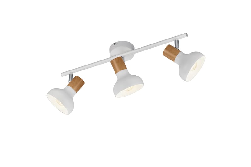 Trio Lighting Latika spotlight 3L E14 matt hvit/tre - Belysning - Lyspærer & lyskilder - Spotlights & downlights