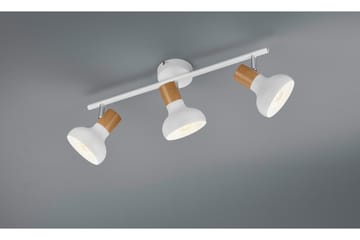 Trio Lighting Latika spotlight 3L E14 matt hvit/tre - Belysning - Lyspærer & lyskilder - Spotlights & downlights