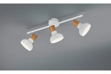 Trio Lighting Latika spotlight 3L E14 matt hvit/tre - Belysning - Lyspærer & lyskilder - Spotlights & downlights