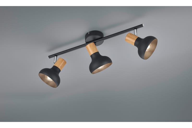 Trio Lighting Latika Spotlight 3L E14 Matt Svart/Tre - Belysning - Lyspærer & lyskilder - Spotlights & downlights