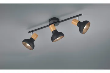 Trio Lighting Latika Spotlight 3L E14 Matt Svart/Tre - Belysning - Lyspærer & lyskilder - Spotlights & downlights