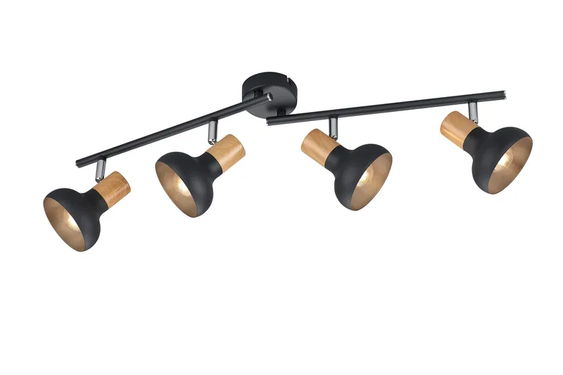 Trio Lighting Latika Spotlight 4L E14 Matt Svart/Tre, undefined