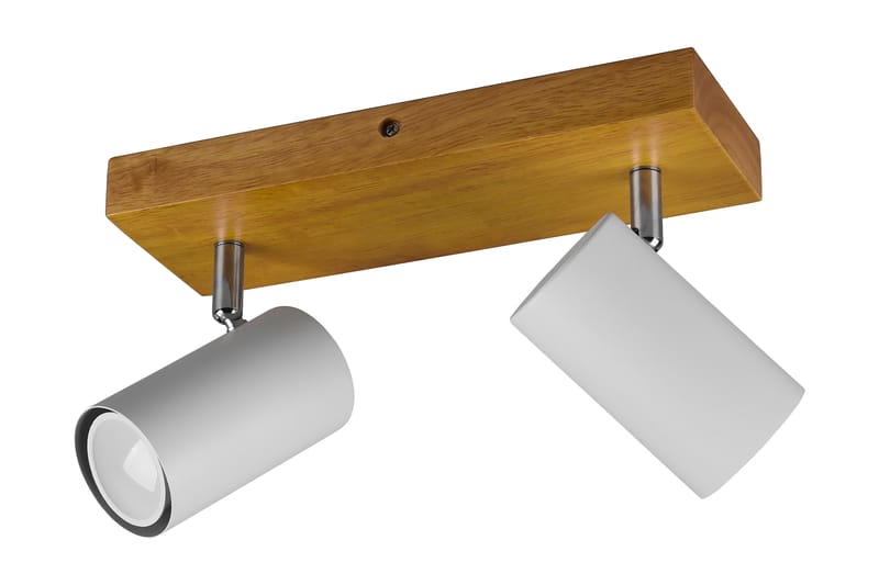 Trio Lighting Marley spot 2L GU10 matt hvit/tre - Belysning - Lyspærer & lyskilder - Spotlights & downlights - Spotlight skinne