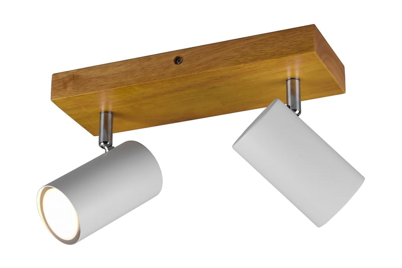 Trio Lighting Marley spot 2L GU10 matt hvit/tre - Belysning - Lyspærer & lyskilder - Spotlights & downlights - Spotlight skinne