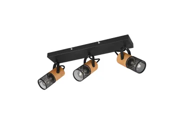 Trio Lighting Tosh spot 3L E27 matt sort - Natur/Matt svart - Belysning - Lyspærer & lyskilder - Spotlights & downlights - Spotlight skinne