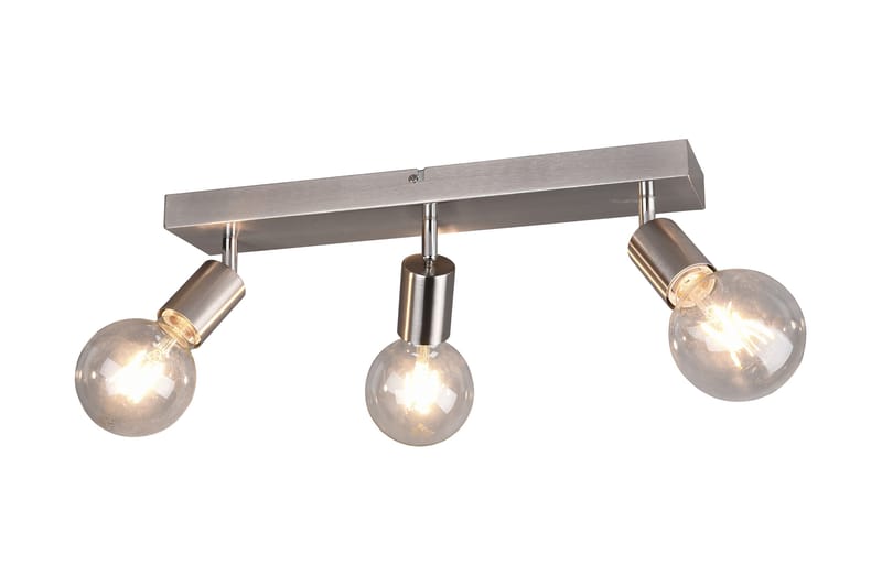 Trio Lighting Vannes spot 3L E27 børstet stål - Belysning - Lyspærer & lyskilder - Spotlights & downlights - Spotlight skinne
