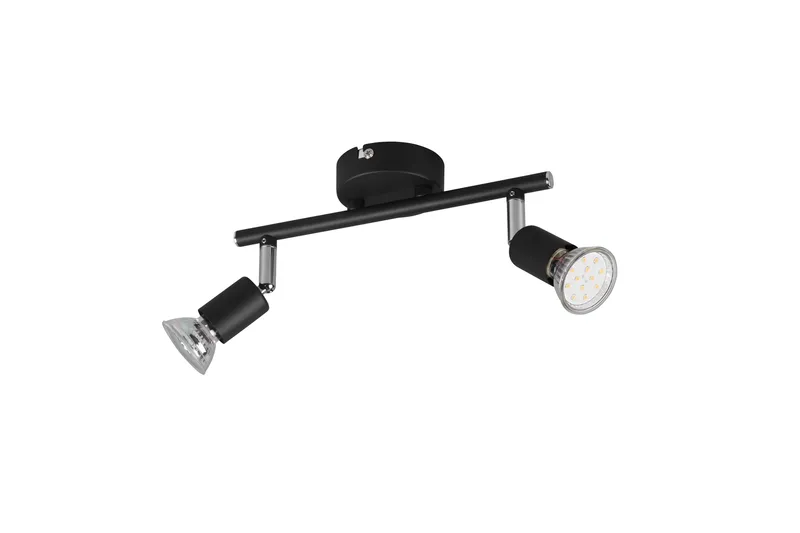 Trio Lighting Paris spotlight 2L GU10 matt svart, undefined