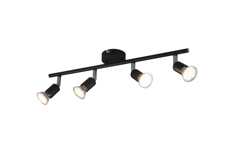 Trio Lighting Paris spotlight 4L GU10 matt svart, undefined