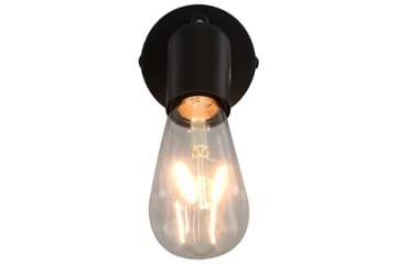 Spotlys 2 stk med glødelamper 2 W svart E27 - Svart - Belysning - Lyspærer & lyskilder - Spotlights & downlights - Veggspotlight